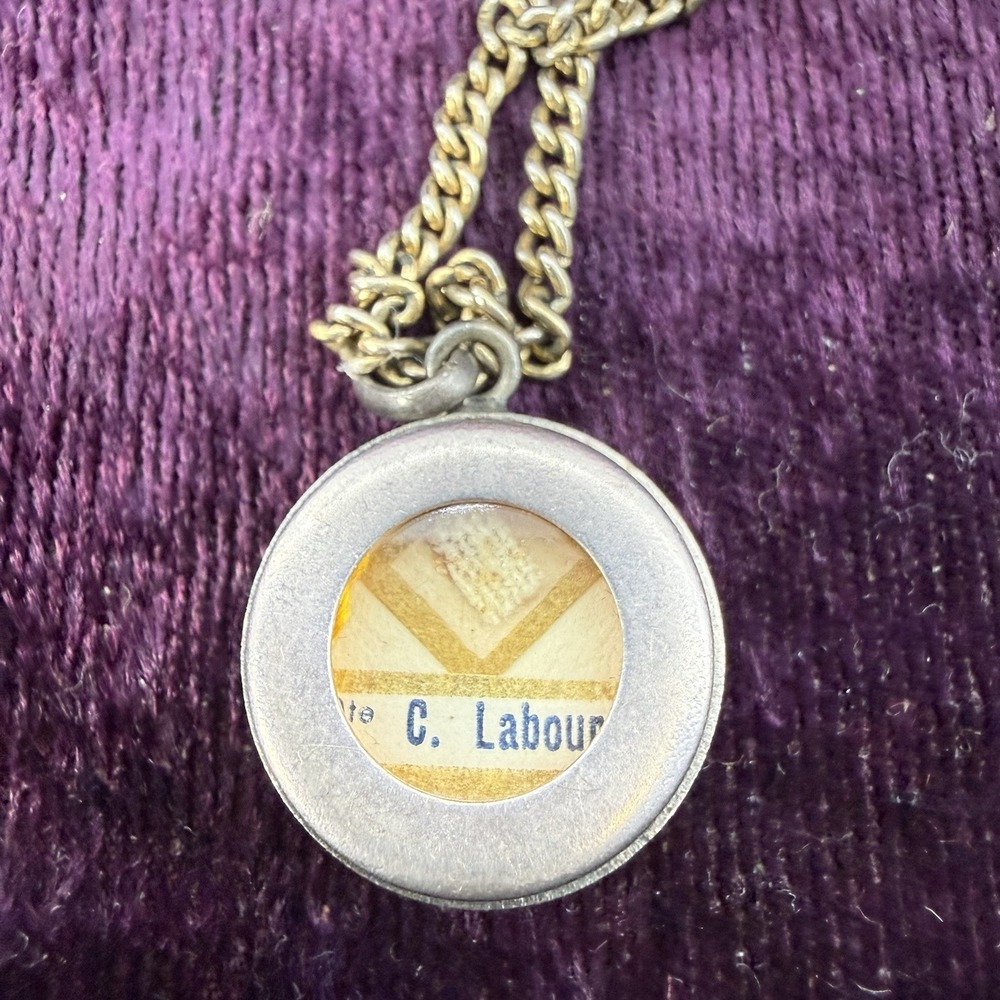 Reliquary Relic St. Catherine Labouré Vintage Pendant Necklace